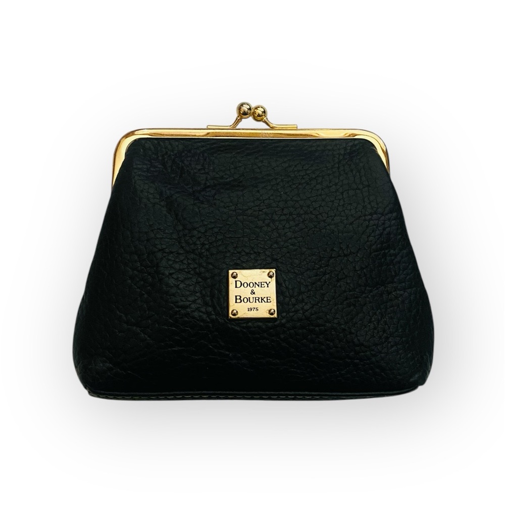 Dooney & Bourke Pebbled Grain Leather Kiss Lock Coin Purse